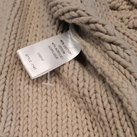 SPLENDOR! Cardigan Sweater Crochet Heavy Weight Buttons Womens Size L #7143 - Picture 4 of 6